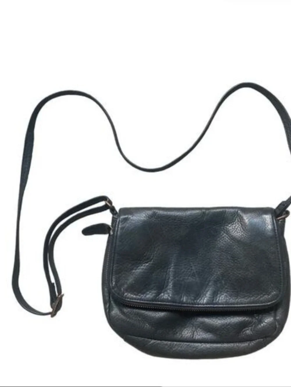 MARGOT Black Pebblet Leather Crossbody Bag - Classic Women's Shoulder Bag